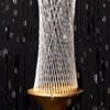 Croisement de jets d'eau en forme de Palmier Détail du croisement des jets d'eau réalisé par ajutage Palmier
