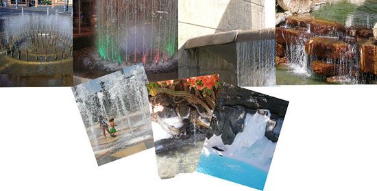 Fuentes ornamentales en parques