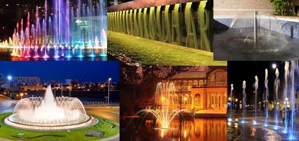 Diferentes tipos de fuentes ornamentales