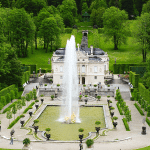 Jet d'eau impressionnant de type colonne d'écume