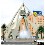 Ornamental or architectural fountain with Spray Clouds in the central area            
