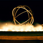 Impressive effect of illuminated spray jets