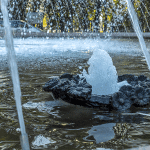 fontaine à jet d’eau  ajutage de type Bulle