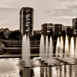 Impressive cascade jet in Madríd Río            