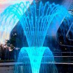 Willow Palm Tree fountain nozzle with illumination