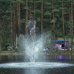 Archtectural Fountain with fountain nozzle Dancing Dancing            