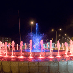 Impressive effect of water jets in motion