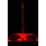 Boquilla flor de cala iluminada en rojo