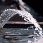 Water laminar effect produced by our fountain nozzle laminar fan type