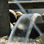 Water laminar effect produced by our fountain nozzle laminar fan type