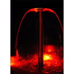 Mushroom jets illuminated in red