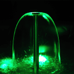 Mushroom nozzle with RGB illumination