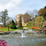 circular fountain ring with stainless steel lance jets I