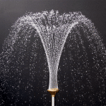 Front view of a fountain with fountain nozzle Palm Tree