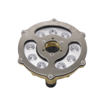 LED ring made of stainless steel and brass.            