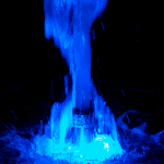 Detail of illuminated snow jet with SEA crown