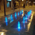 SEA model ring illuminated dry fountain            