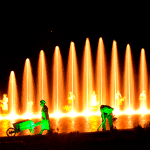 Architectural Fountain illuminated with SEA LED Ring RGB            