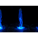 LED ring illuminated in blue            