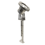 Adjustable stainless steel support for submersible spotlights in architectural fountains