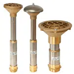 Adjustable overflows with basin drain and anti vortex
