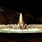Fontaine à jet d'eau de la ville de Valencia