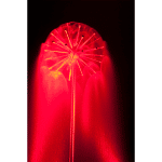 Hémisphère éclairé en rouge, technologie RGB