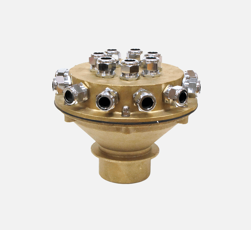 Wall bushing with connection box