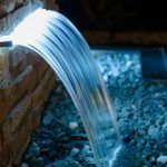 Cascadas para piscinas iluminada con LED