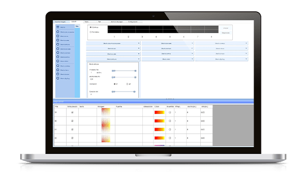 Software de PC para programar y controlar la cortina de agua digital