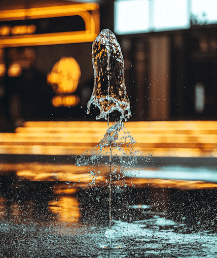 Crystalline fountain jets            