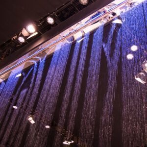 Interactive digital water curtain for the enjoyment of children and adults