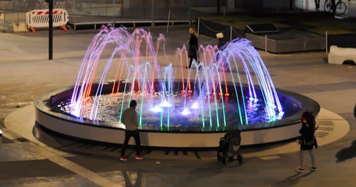 musical fountain Big Piano, Pescara, Italy.