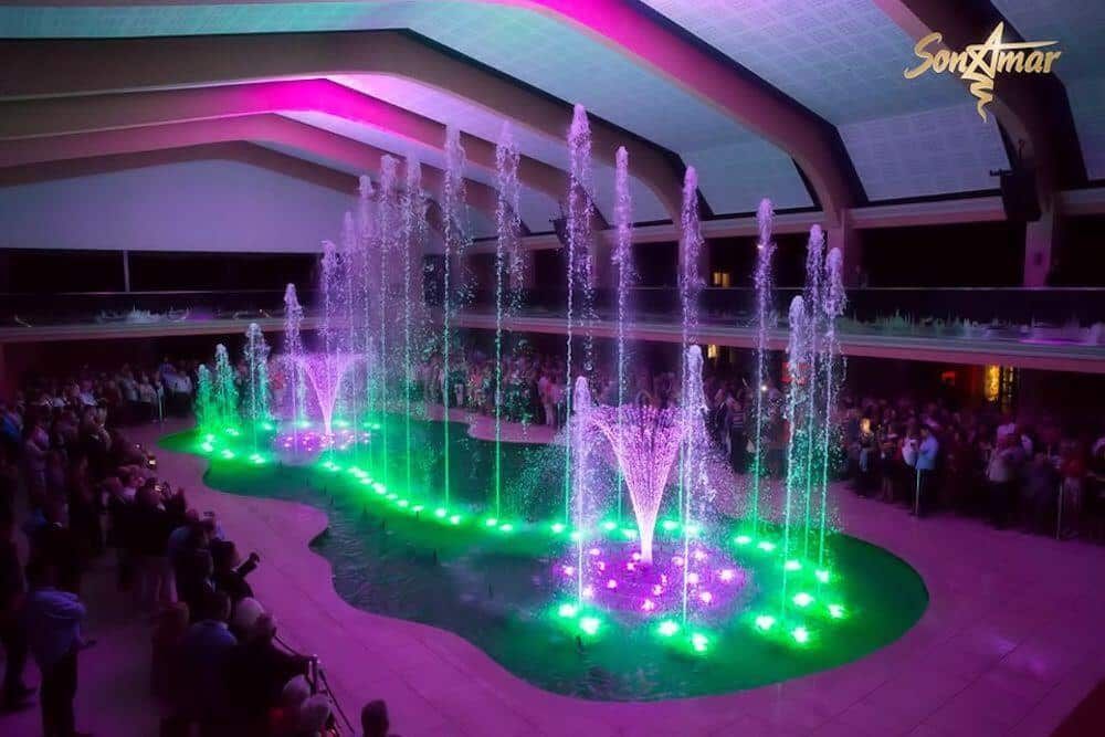 Fuente musical en el restaurante Son Amar de Mallorca