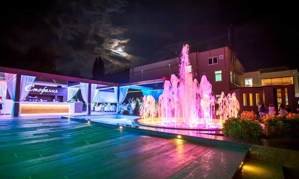 Dynamic fountain  decorating a square in Moldova