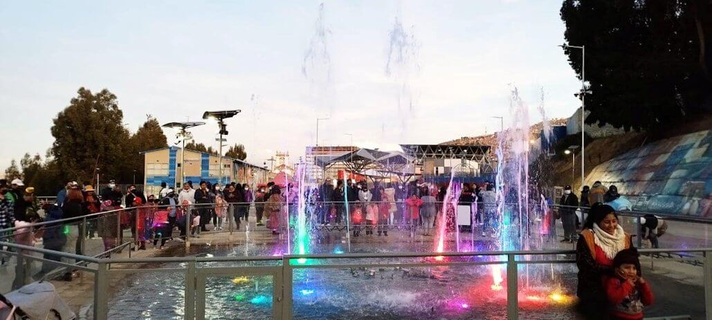 fountain walkable Park of Cultures and Mother Earth. La Paz, Bolivia