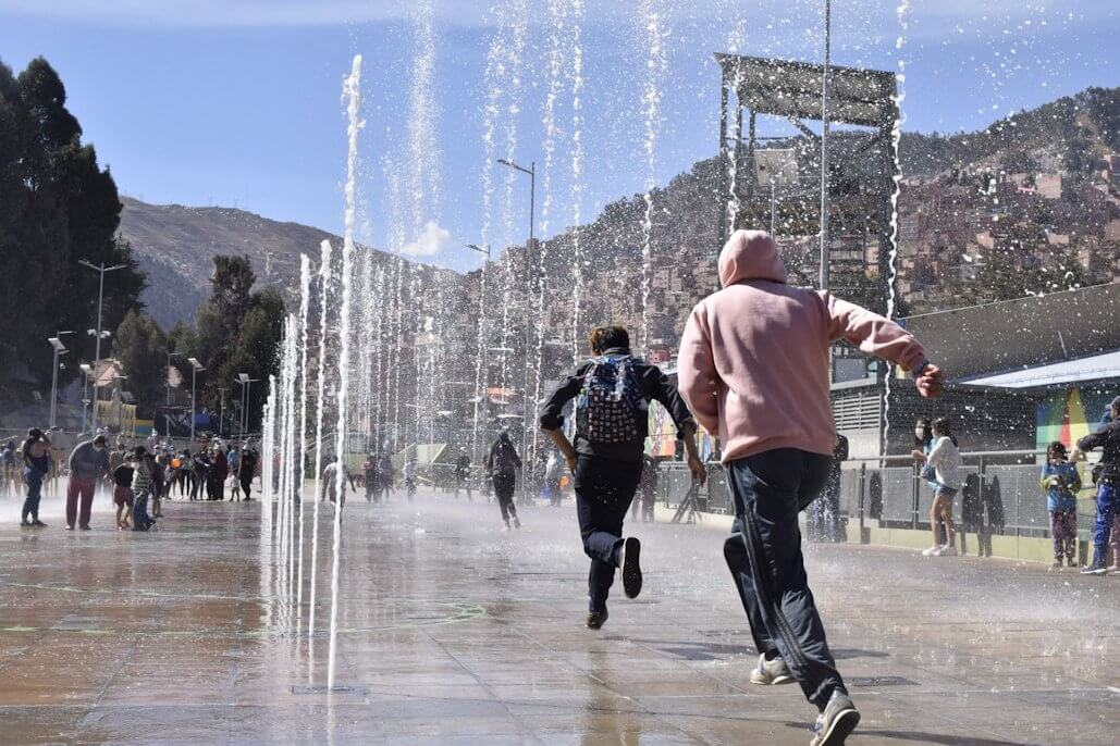 interactive walkable fountain with Waterboy Play