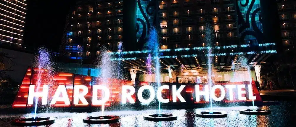Foto de la fuente del Hard Rock Hotel en Cacnún, Méjico
